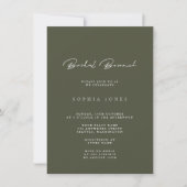 Gewoon Elegant minimalist Bridal Brunch Uitnodigin Kaart (Voorkant)