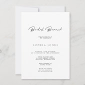 Gewoon Elegant minimalistische bridal Brunch Kaart (Voorkant)