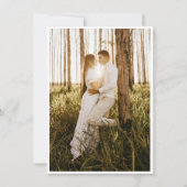 Gewoon Elegant minimalistische bruiloft foto Save The Date (Achterkant)
