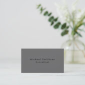 Gewoon Elegant Modern Dim Gray Professional Visitekaartje (Staand voorkant)