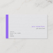 Gewoon Elegant modern, eenvoudig Paars streep wit Visitekaartje (Achterkant)