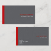 Gewoon Elegant Modern Eenvoudige Rode Streep Visitekaartje (Voorkant / Achterkant)