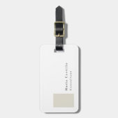 Gewoon elegant modern, minimalistisch design bagagelabel (Voorkant verticaal)