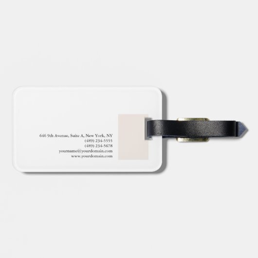 Gewoon elegant modern, minimalistisch design bagagelabel (Achterkant horizontaal)