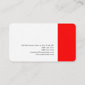 Gewoon elegant modern, minimalistisch design rood  visitekaartje (Achterkant)