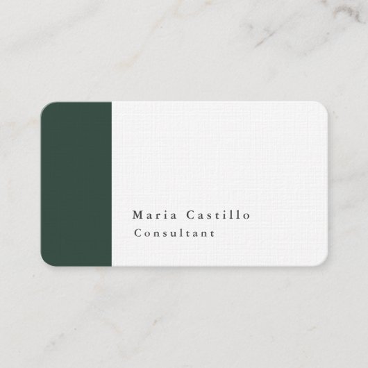 Gewoon elegant modern, minimalistisch design visitekaartje (Voorkant)