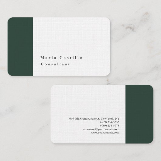 Gewoon elegant modern, minimalistisch design visitekaartje (Voorkant / Achterkant)