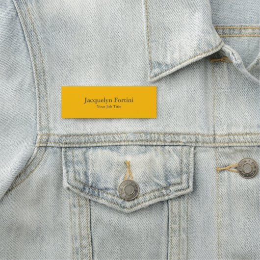 Gewoon Elegant Modern minimalistisch Geel Naamplaatje (In situ)