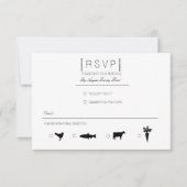 Gewoon elegant | Modern Zwart & Wit RSVP (Voorkant)