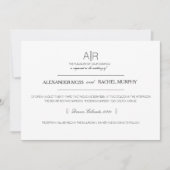 Gewoon elegant | Moderne aangepaste Initialen Kaart (Voorkant)