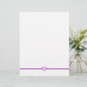 Gewoon Elegant monogrammed Stationery - Paars (Staand voorkant)