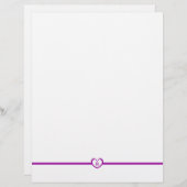 Gewoon Elegant monogrammed Stationery - Paars (Voorkant / Achterkant)