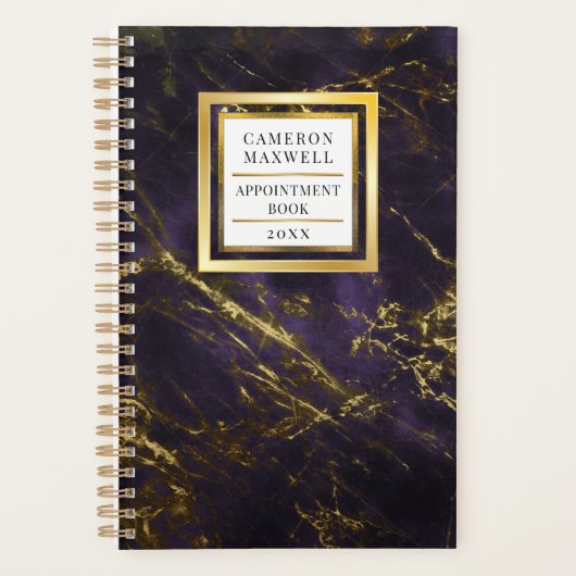 Gewoon Elegant Paars | Benoeming van goudmarmer Planner (Voorkant)
