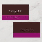 Gewoon, elegant paars visitekaartje. visitekaartje (Voorkant / Achterkant)