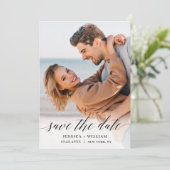 Gewoon Elegant Photo Wedding Save The Date (Staand voorkant)