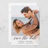 Gewoon Elegant Photo Wedding Save The Date (Voorkant / Achterkant)