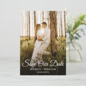 Gewoon Elegant Photo Wedding Save The Date (Staand voorkant)