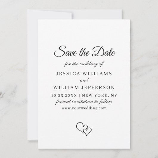 Gewoon Elegant Photo Wedding Save The Date (Achterkant)