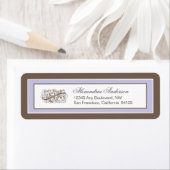 Gewoon elegant retouradres label (bruin/lila) (Insitu)