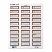 Gewoon elegant retouradres label (bruin/lila) (Full Sheet)