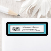 Gewoon elegant retouradres label (zwart/aqua) (Insitu)