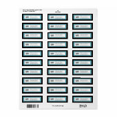 Gewoon elegant retouradres label (zwart/aqua) (Full Sheet)
