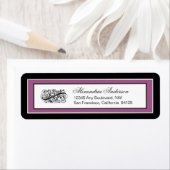 Gewoon elegant retouradres label (zwart/violet) (Insitu)