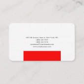 Gewoon Elegant rood, klein design Visitekaartje (Achterkant)