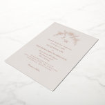 Gewoon Elegant Roos Goud Vintage Folie Uitnodiging<br><div class="desc">Elegant script . Huwelijksuitnodiging. Crème en roos gouden folie. Bruid ouders.</div>