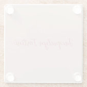 Gewoon Elegant Roos Gouden Kalligrafie Script Naam Glazen Onderzetter (Achterkant)