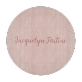 Gewoon Elegant Roos Gouden Kalligrafie Script Naam Snijplank (Voorkant)