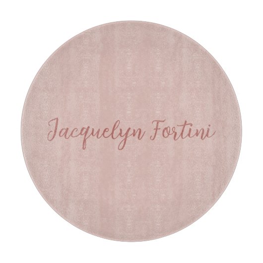 Gewoon Elegant Roos Gouden Kalligrafie Script Naam Snijplank (Voorkant)