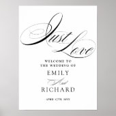 Gewoon Elegant Script Bruiloft Welkom Bord Poster (Voorkant)