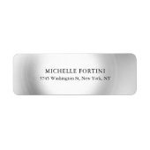 Gewoon Elegant Simple Modern Grey Etiket (Voorkant)