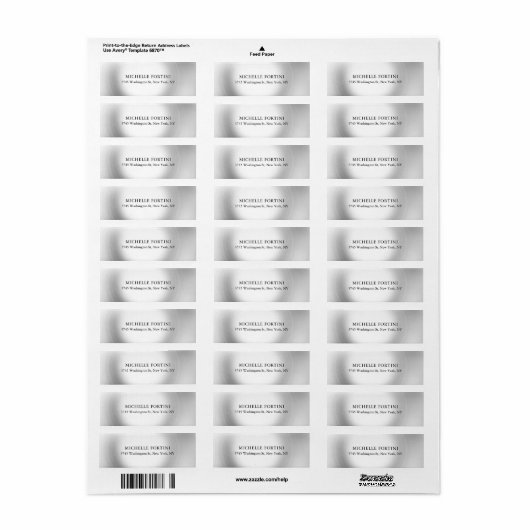 Gewoon Elegant Simple Modern Grey Etiket (Full Sheet)