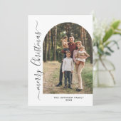 Gewoon elegant Stijlvolle FOTO Kerstgroet Ho Feestdagenkaart (Staand voorkant)