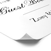 Gewoon Elegant Teken het gastenboek Teken Poster (Hoek)