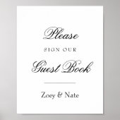 Gewoon Elegant Teken het gastenboek Teken Poster (Voorkant)