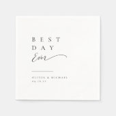 Gewoon Elegant Typografie Modern Wedding Napkins Servet (Voorkant)