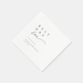 Gewoon Elegant Typografie Modern Wedding Napkins Servet (Hoek)