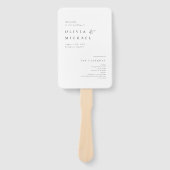 Gewoon Elegant Typografie Modern Wedding Program H Handwaaier (Voorkant)