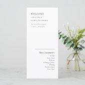 Gewoon Elegant Typografie Modern Wedding Programme (Staand voorkant)