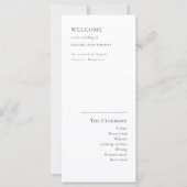 Gewoon Elegant Typografie Modern Wedding Programme (Voorkant)