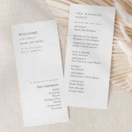 Gewoon Elegant Typografie Modern Wedding Programme