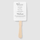 Gewoon Elegant Typografie Modern Wedding Programme Handwaaier (Voorkant)