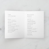 Gewoon Elegant Typografie Modern Wedding Programme Programma (Binnen)