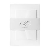 Gewoon Elegant Typografie Monogram Modern Wedding Uitnodigingen Wikkel (Voorkant Voorbeeld)