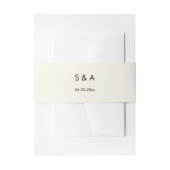 Gewoon Elegant Typografie Monogram Modern Wedding Uitnodigingen Wikkel (Voorkant Voorbeeld)