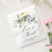 Gewoon Elegant Waterverf Eucalyptus Weddenschap Bedankzakje (Gezegeld)