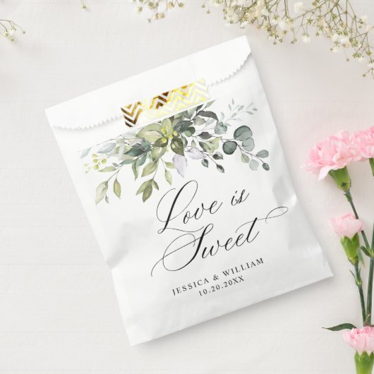 Gewoon Elegant Waterverf Eucalyptus Weddenschap Bedankzakje (Gezegeld)